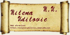 Milena Udilović vizit kartica